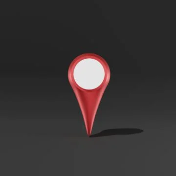 3D illustration inside the location icon on a black background Stock Illustration