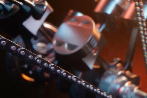 3d illustration of an internal combustion engine. Engine parts, crankshaft Stock Illustration