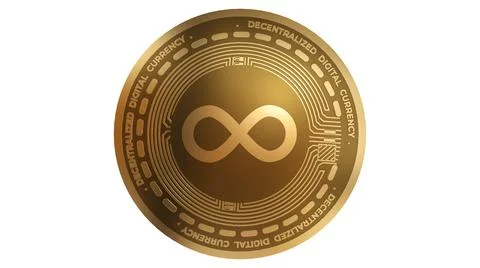 3d Illustration Internet Computer ICP Cryptocurrency Coin Symbol Illustrazione stock