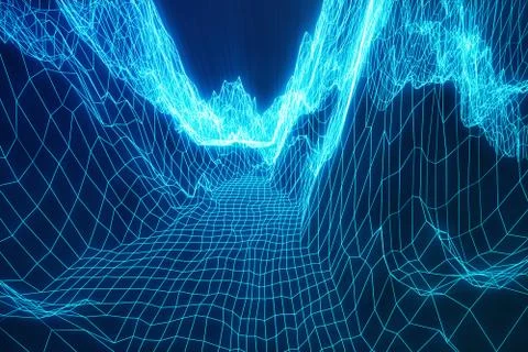 3D illustration internet connection, abstract sence of science and technology Stock Illustration