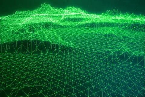 3D illustration internet connection, abstract sence of science and technology Illustrazione stock