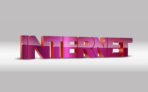 3d illustration of internet 스톡 일러스트