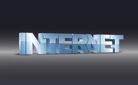 3d illustration of internet Stock Illustration