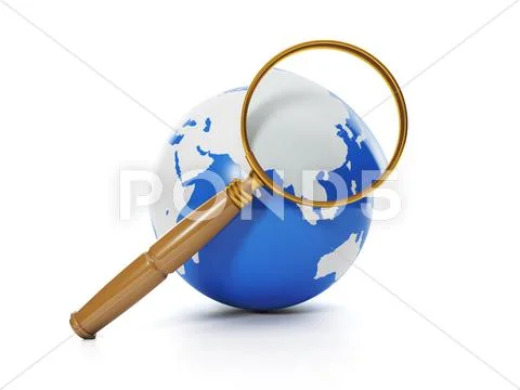 3d illustration of internet technology. to find information on the internet Stock Illustration