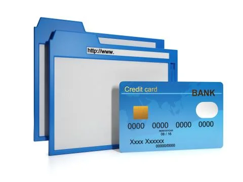 3d illustration of internet technology. payment for purchases over the intern Stock Illustration