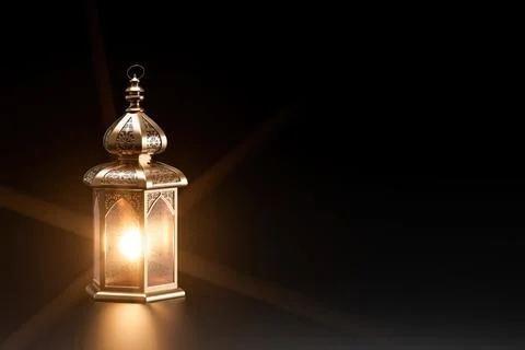 3d illustration of isolated Islamic background with ramadan lantern isolated on Stock Illustration