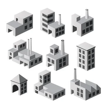 The 3D illustration isolated the perspective aspect of a set of イラスト素材