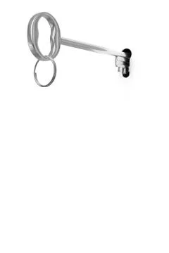 3d illustration key to open the door Stock Illustration