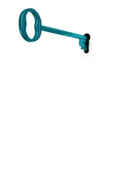 3d illustration key to open the door Stock Illustration