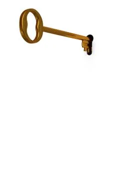 3d illustration key to open the door Stock Illustration