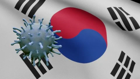 3D illustration Korean flag skyscraper city. Tower with South Korea banner-Dan Stock Footage 150151317