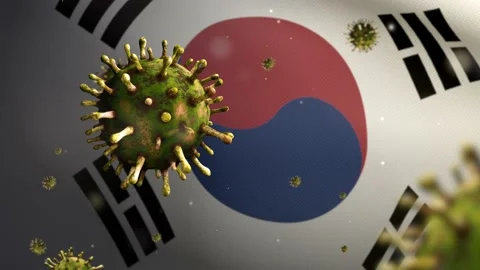 3D illustration Korean flag skyscraper city. Tower with South Korea banner-Dan Stock Footage 150151769