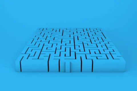 3d illustration labyrinth , complex problem solving concept Illustrazione stock