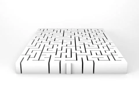 3d illustration labyrinth , complex problem solving concept 스톡 일러스트