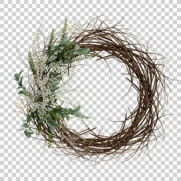 3d illustration of leaf ring isolated on transparent background Stock Illustration