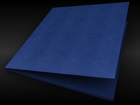 3D illustration of Leather Folder on dark Stock Illustration