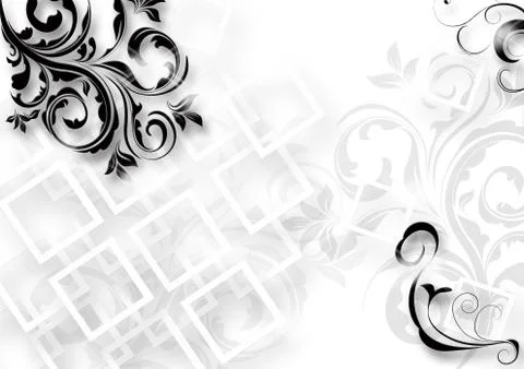 3d illustration, light background, circles and lines Stock Illustration