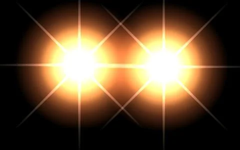 3d illustration of light on a black background. Stock Illustration