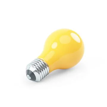 3d illustration of light bulb Stock Illustration
