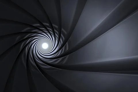 3d illustration of light reflections in a pipe Stock Illustration