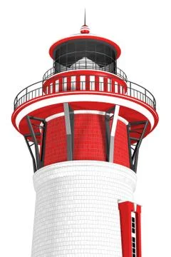3d illustration of a lighthouse isolated on white background Stock Illustration