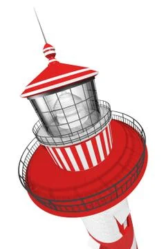3d illustration of a lighthouse isolated on white background Stock Illustration