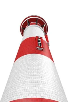 3d illustration of a lighthouse isolated on white background Stock Illustration