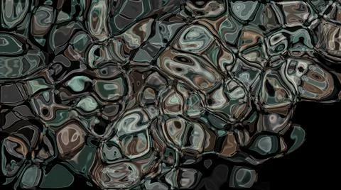 3d illustration - liquid abstract organic form Illustrazione stock