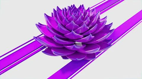 3d illustration - A loop twisted like a flower イラスト素材