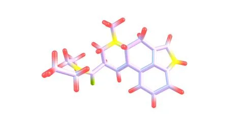 3D illustration of LSD molecular structure isolated on white Stock Illustration