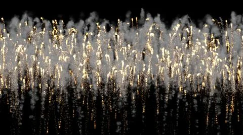 3d illustration - Magic Fireworks with particles and sparks on black backgrou Stock Illustration
