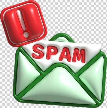 3D illustration. Mail, notification email and virus. Spam email pop-up warnin Illustrazione stock
