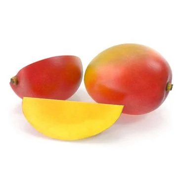 3d illustration of mango white background Stock Illustration