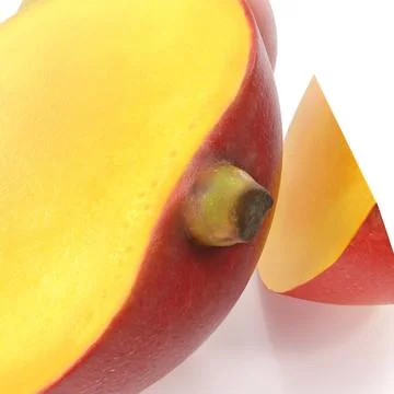 3d illustration of mango white background Illustrazione stock
