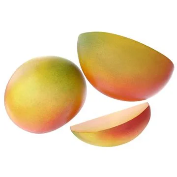 3d illustration of mango white background Stock Illustration