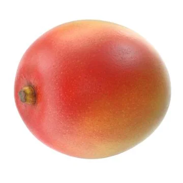 3d illustration of mango white background Stock Illustration