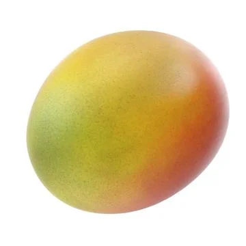 3d illustration of mango white background Stock Illustration
