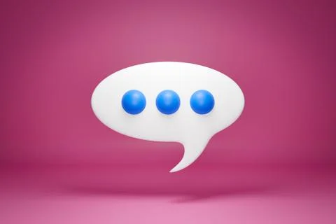 3d illustration of messages with dots in the form of a cloud with an unknown  Illustrazione stock