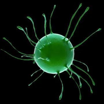 3D illustration of microbiology molecule object Stock Illustration