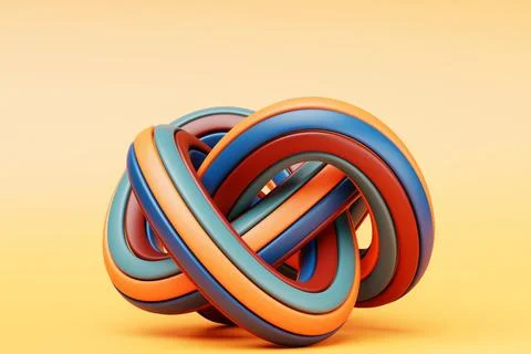 3d illustration of a minimalism geometry composition.  Abstract theme for tre Illustrazione stock