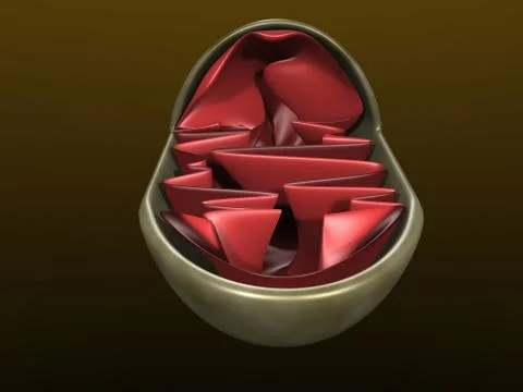 3d illustration of a mitochondrium Stock Illustration