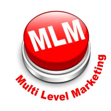 3d illustration of mlm ( multi level marketing) button Stock Illustration
