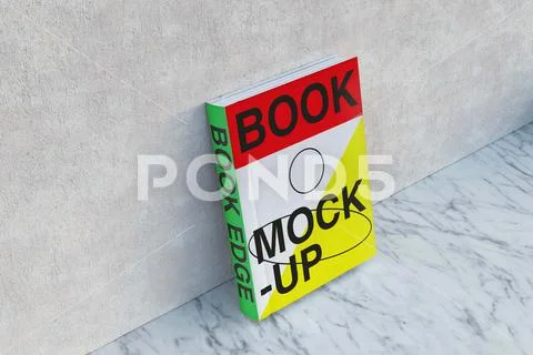 3D Illustration. Mockup of a blank hardcover book. Template ready for design PSD Template