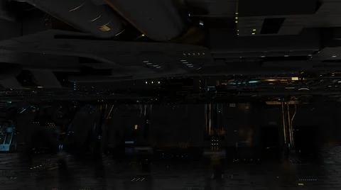 3d illustration - Model of alien sci-fi city.. Stock Illustration