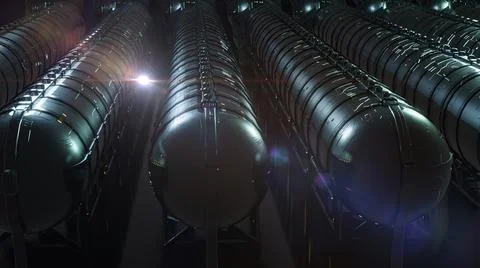 3d illustration - Model of alien sci-fi city with optical flares Stock Illustration