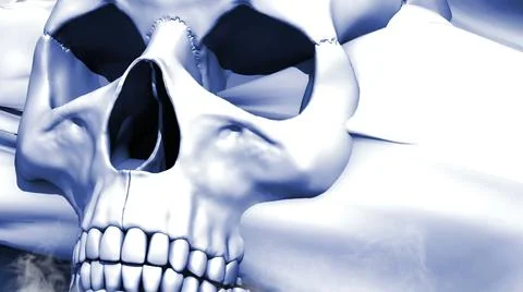 3D illustration - A model of human skull Stock Illustration