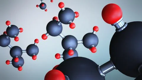 3D illustration of model of molecule. Science or medical concept Stock Illustration