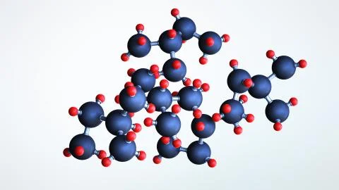 3D illustration of model of molecule. Science or medical concept Stock Illustration