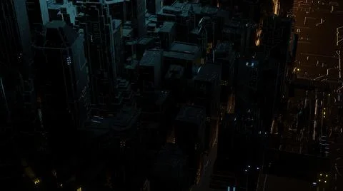 3d illustration -  Model of Sci-fi city Stock Illustration