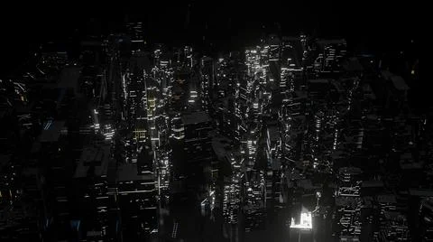 3d illustration -  Model of Sci-fi city Stock Illustration